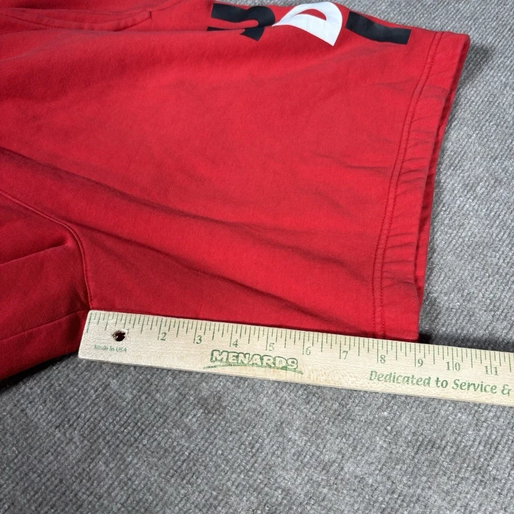 Nike Sportswear Sweat Shorts Mens M Red Club Fleece Graphic Just Do It Baggy
